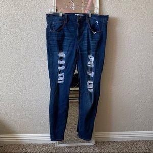 Dark Blue Ripped Jeans